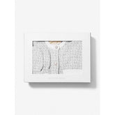 Logo Jacquard Cotton Four Piece Baby Set